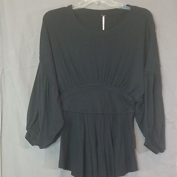 Free People Black Long Sleeve Top - Picture 1 of 4